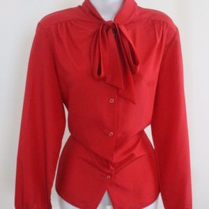 Lady Arrow tie neck blouse
